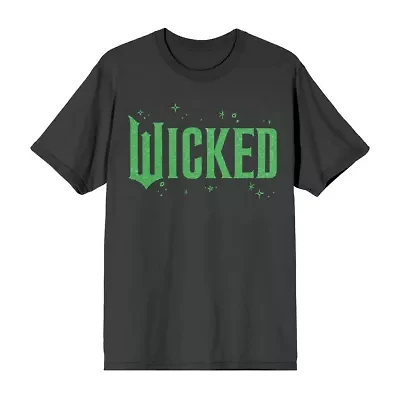 Mens Crew Neck Short Sleeve Regular Fit Wicked Graphic T-Shirt