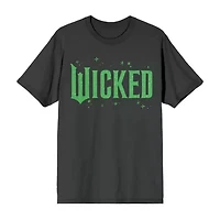 Mens Crew Neck Short Sleeve Regular Fit Wicked Graphic T-Shirt