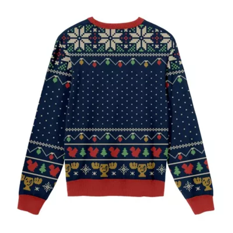 Mens Crew Neck Long Sleeve Pullover Sweater