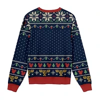 Mens Crew Neck Long Sleeve Pullover Sweater