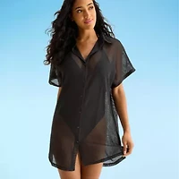 Mynah Womens Crochet Dress Swimsuit Cover-Up