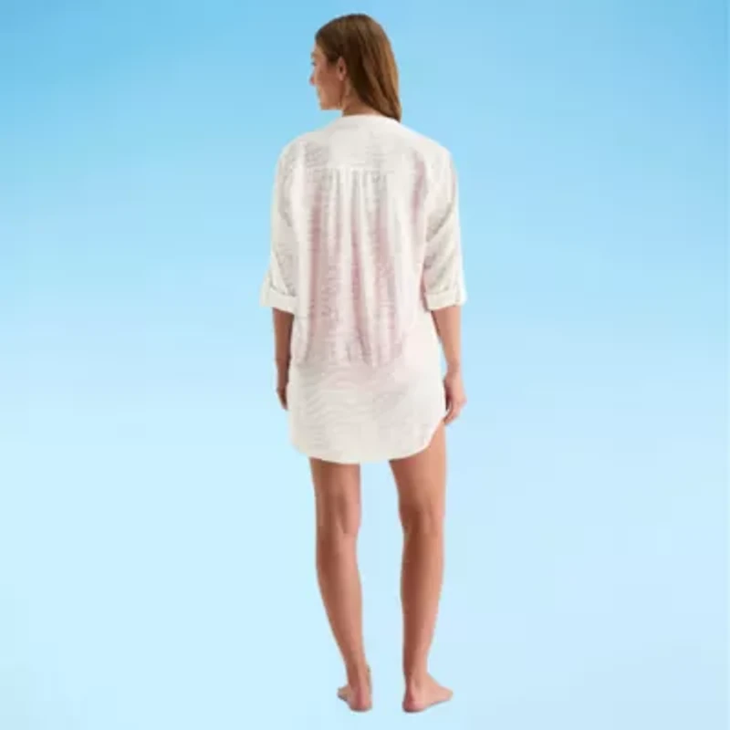 Liz Claiborne Womens Animal Print Dress Swimsuit Cover-Up