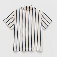 Okie Dokie Toddler & Little Boys Short Sleeve Fitted Regular Fit Button-Down Shirt