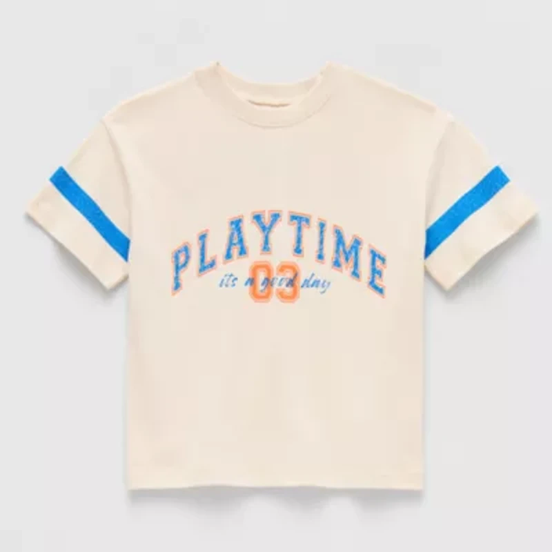 Okie Dokie Toddler & Little Boys Crew Neck Short Sleeve Regular Fit Graphic T-Shirt