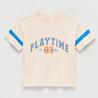 Okie Dokie Toddler & Little Boys Crew Neck Short Sleeve Regular Fit Graphic T-Shirt