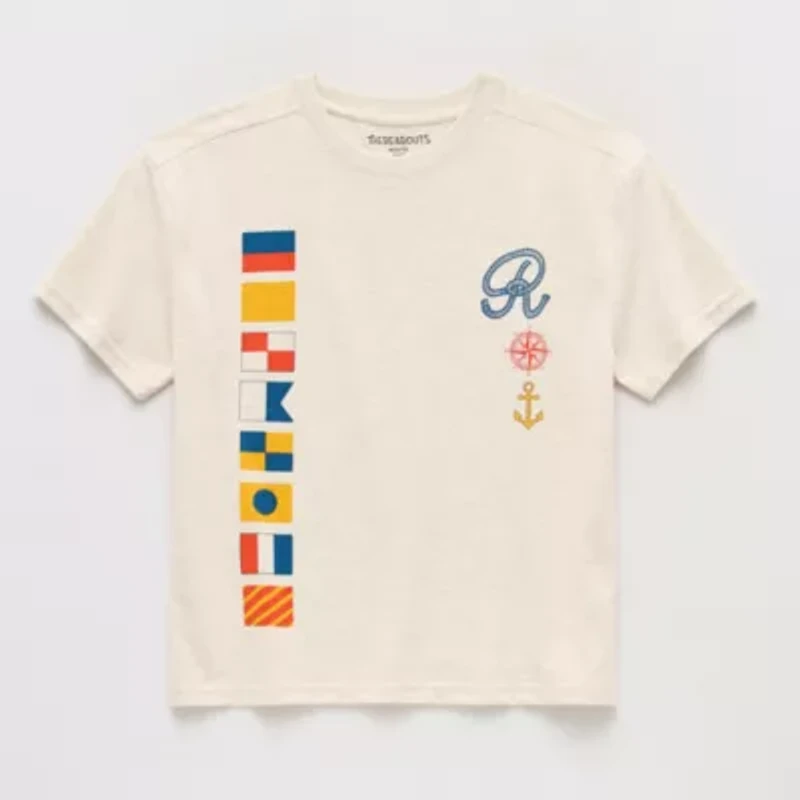 Thereabouts Little & Big Kid Boys Crew Neck Short Sleeve Oversized Graphic T-Shirt