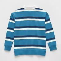 Thereabouts Little & Big Kid Boys Long Sleeve Regular Fit Spread Collar Rugby Shirt