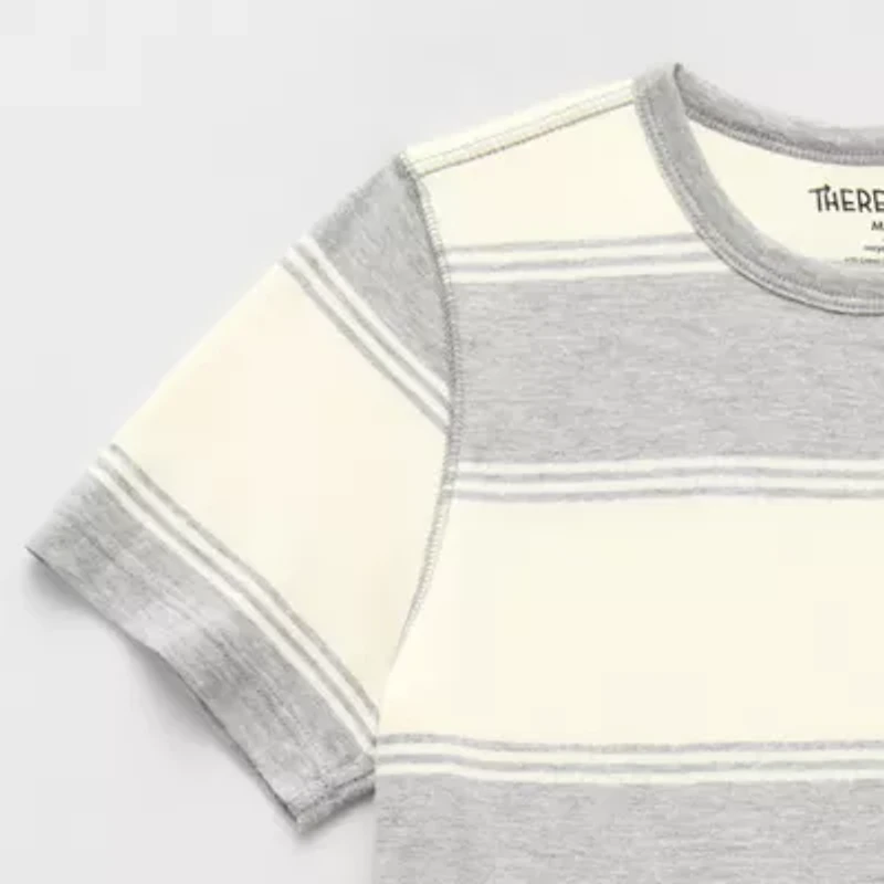 Thereabouts Little & Big Kid Boys Bodysuit Closure Easy-on + Easy-off Adaptive Crew Neck Short Sleeve