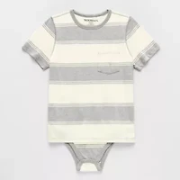 Thereabouts Little & Big Kid Boys Bodysuit Closure Easy-on + Easy-off Adaptive Crew Neck Short Sleeve