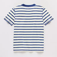 Thereabouts Little & Big Kid Boys Easy-on + Easy-off Hidden Access Opening Crew Neck Short Sleeve Adaptive Regular Fit Graphic T-Shirt