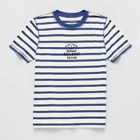 Thereabouts Little & Big Kid Boys Easy-on + Easy-off Hidden Access Opening Crew Neck Short Sleeve Adaptive Regular Fit Graphic T-Shirt