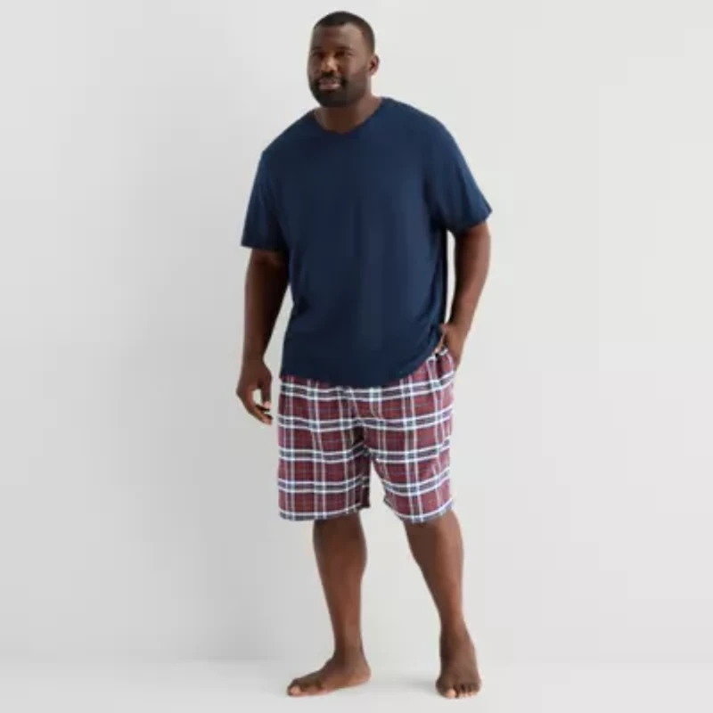 St. John's Bay Mens Flannel Big Pajama Shorts