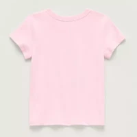 Okie Dokie Toddler & Little Girls Round Neck Short Sleeve Regular Fit Graphic T-Shirt