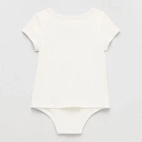 Okie Dokie Toddler Girls Round Neck Short Sleeve Bodysuit