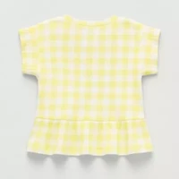 Okie Dokie Toddler & Little Girls Round Neck Short Sleeve Peplum Top