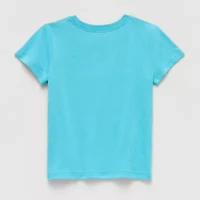 Okie Dokie Toddler & Little Girls Round Neck Short Sleeve Regular Fit Graphic T-Shirt