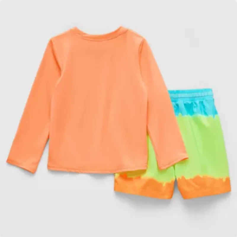 Okie Dokie Toddler & Little Boys Animal 2-pc. Rash Guard Set