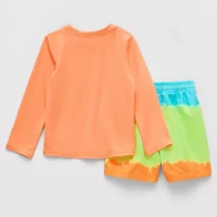 Okie Dokie Toddler & Little Boys Animal 2-pc. Rash Guard Set