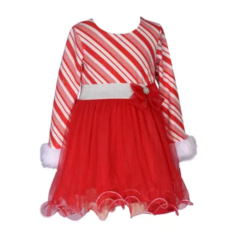 Bonnie Jean Little & Big Kid Girls Long Sleeve A-Line Dress