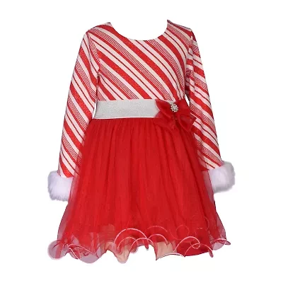 Bonnie Jean Little & Big Kid Girls Long Sleeve A-Line Dress