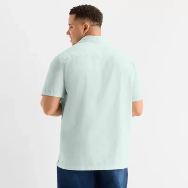 mutual weave Mens Short Sleeve Relaxed Fit Big and Tall Button-Down Shirt