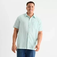 mutual weave Mens Short Sleeve Relaxed Fit Big and Tall Button-Down Shirt