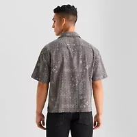 Arizona Mens Short Sleeve Regular Fit Button-Down Shirt