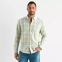mutual weave Mens Long Sleeve Classic Fit Button-Down Shirt