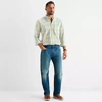 mutual weave Mens Long Sleeve Classic Fit Button-Down Shirt