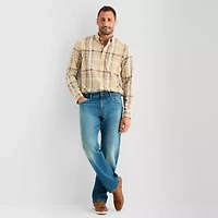 mutual weave Mens Long Sleeve Classic Fit Button-Down Shirt