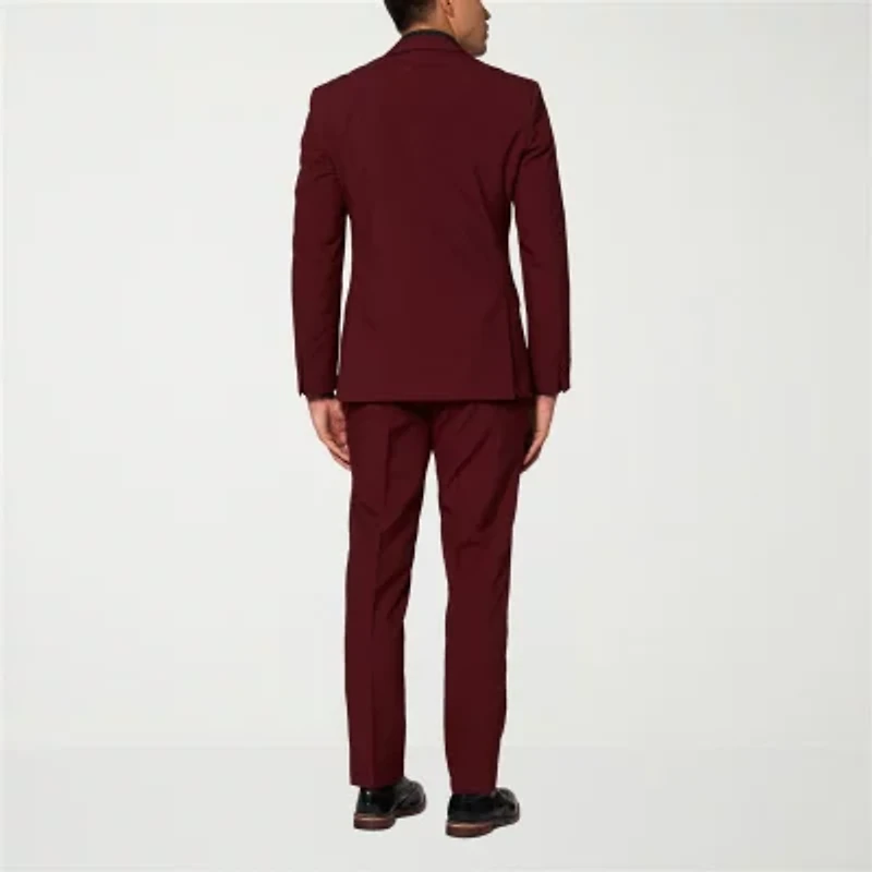 Opposuits Men's Slim Fit Solid Suit & Tie Set