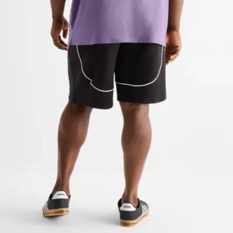 Shaquille O'Neal XLG Double Knit Pique 8" Mid Rise Big and Tall Workout Shorts