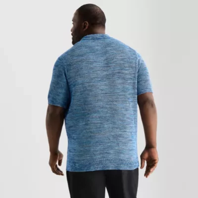 Shaquille O'Neal XLG™ Big and Tall Mens Short Sleeve Polo Sweater