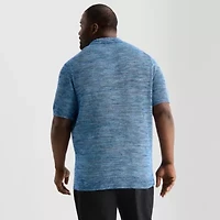 Shaquille O'Neal XLG™ Big and Tall Mens Short Sleeve Polo Sweater