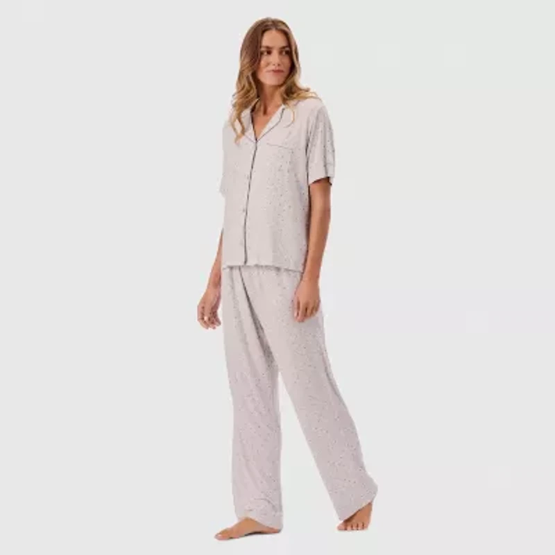 Martha Stewart Womens Short Sleeve 2-pc. Pajama Sets