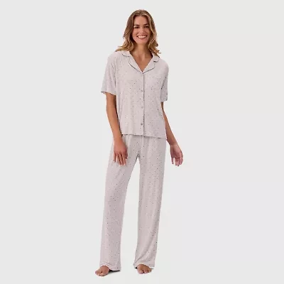 Martha Stewart Womens Short Sleeve 2-pc. Pajama Sets