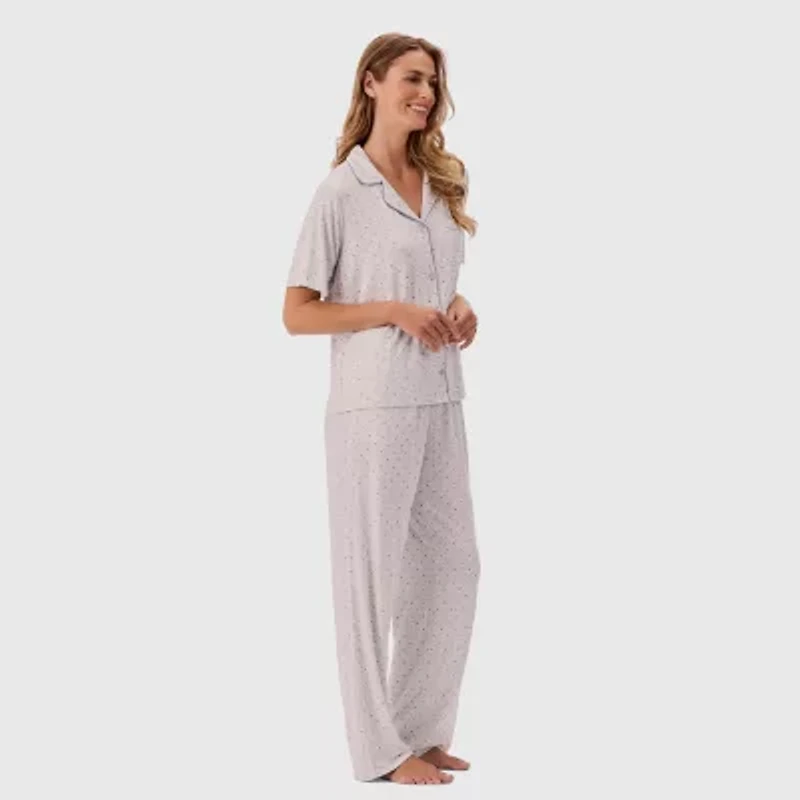 Martha Stewart Womens Short Sleeve 2-pc. Pajama Sets