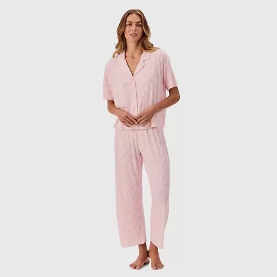 Martha Stewart Womens Short Sleeve 2-pc. Pajama Sets