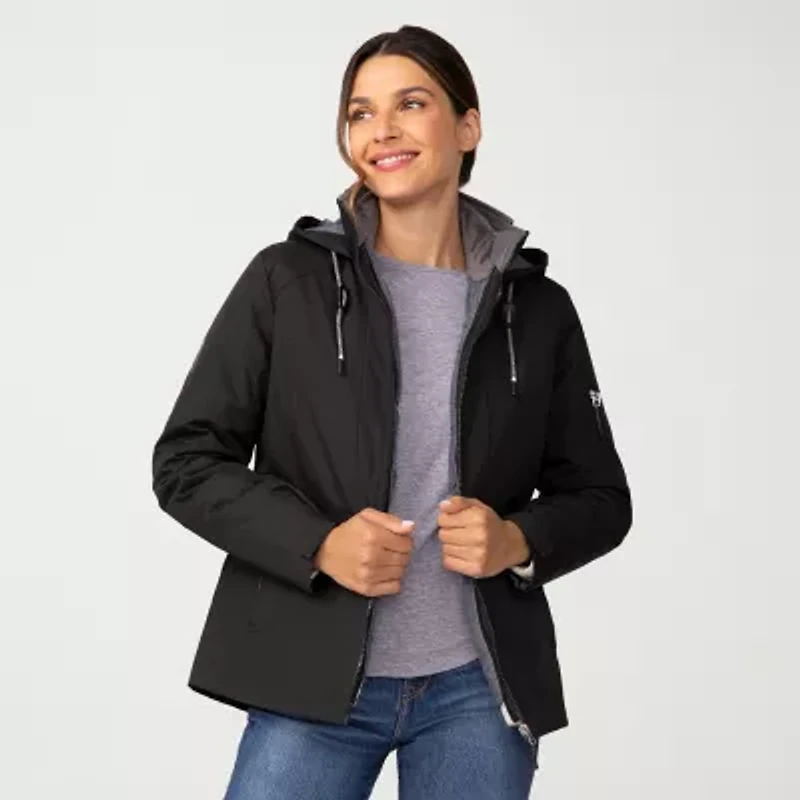 Free Country Womens Hooded Water Resistant Wind Heavyweight System Jacket