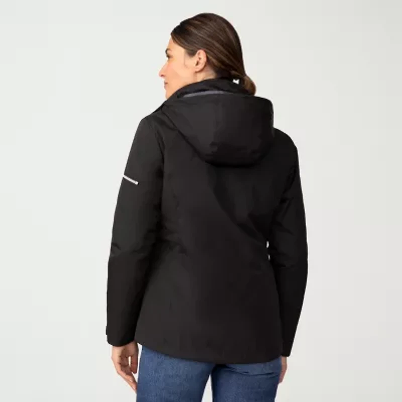 Free Country Womens Hooded Water Resistant Wind Heavyweight System Jacket