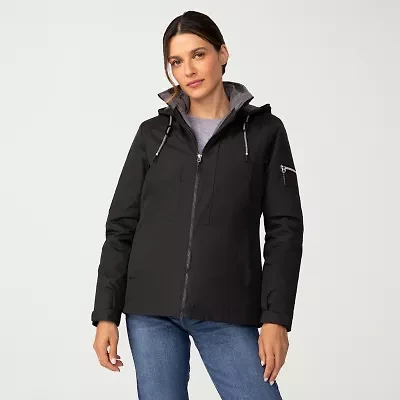 Free Country Womens Hooded Water Resistant Wind Heavyweight System Jacket