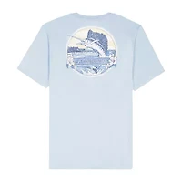 IZOD Saltwater Mens Crew Neck Short Sleeve Classic Fit Big and Tall Graphic T-Shirt