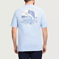 IZOD Saltwater Mens Crew Neck Short Sleeve Classic Fit Big and Tall Graphic T-Shirt
