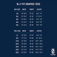 IZOD Saltwater Mens Crew Neck Short Sleeve Classic Fit Big and Tall Graphic T-Shirt
