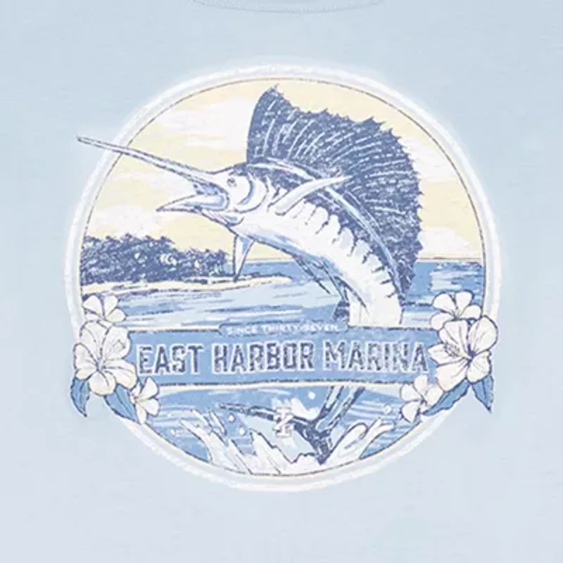 IZOD Saltwater Mens Crew Neck Short Sleeve Classic Fit Big and Tall Graphic T-Shirt