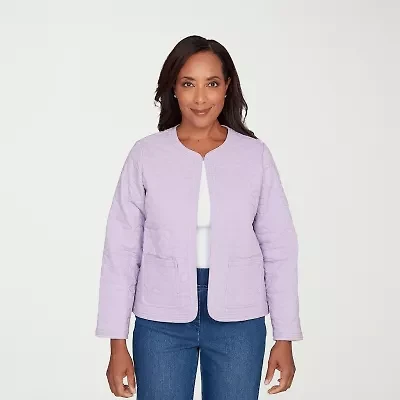 Alfred Dunner Hilton Head Womens Lightweight Quilted Jacket