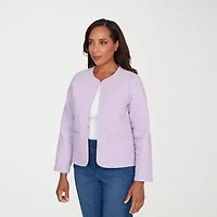 Alfred Dunner Hilton Head Womens Lightweight Quilted Jacket