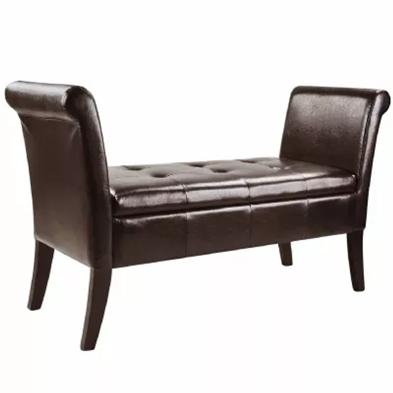 Antonio Rolled-Arm Storage Bench