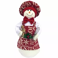 12" Baking Christmas Snowman Figurine