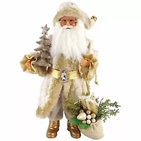 15" Golden Splendor Christmas Santa Figurine